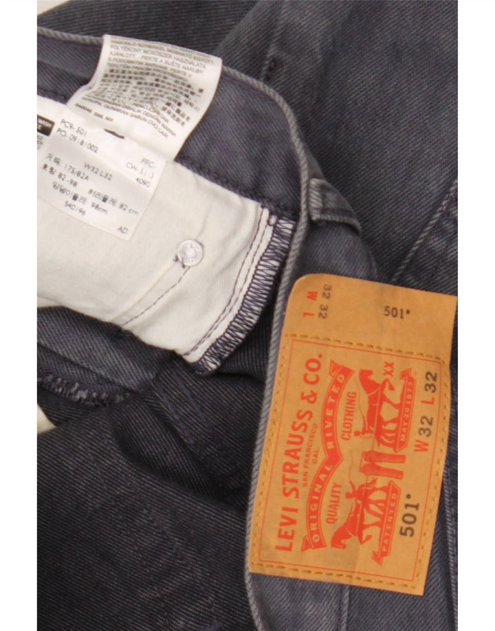 Levi's Uomo 501 Jeans dritti W32 L32 Cotone grigio