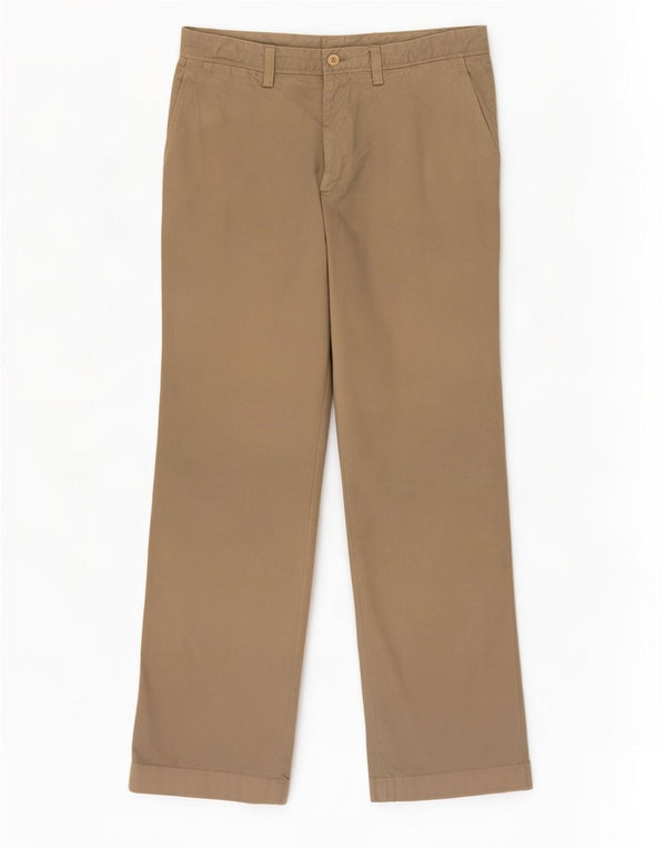 Pantaloni chino dritti da uomo Massimo Dutti EU 44 Large W34 L32 Cotone beige