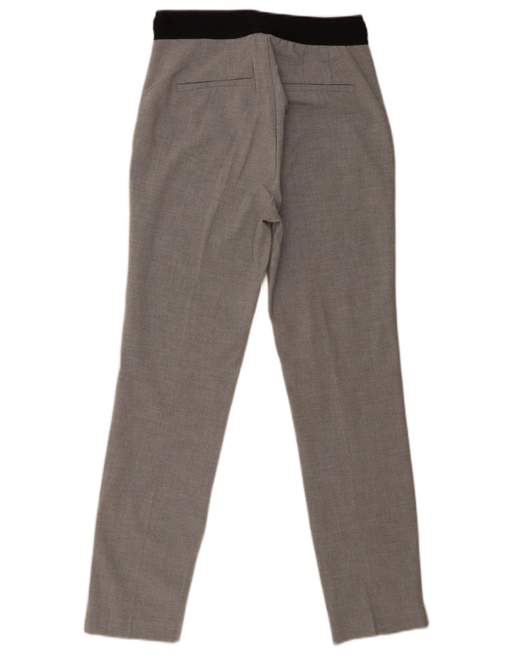Pantaloni chino slim da donna Zara piccoli W26 L27 poliestere grigio