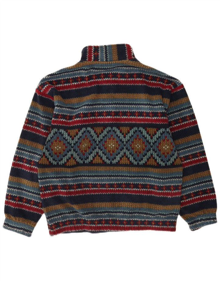 Maglione in pile da uomo con collo abbottonato Fila IT 50 medio multicolore geometrico
