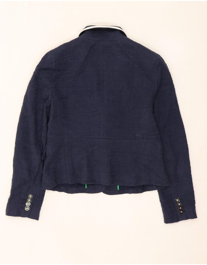 Giacca blazer a 1 bottone corta da donna J. Crew US 6 cotone blu navy medio