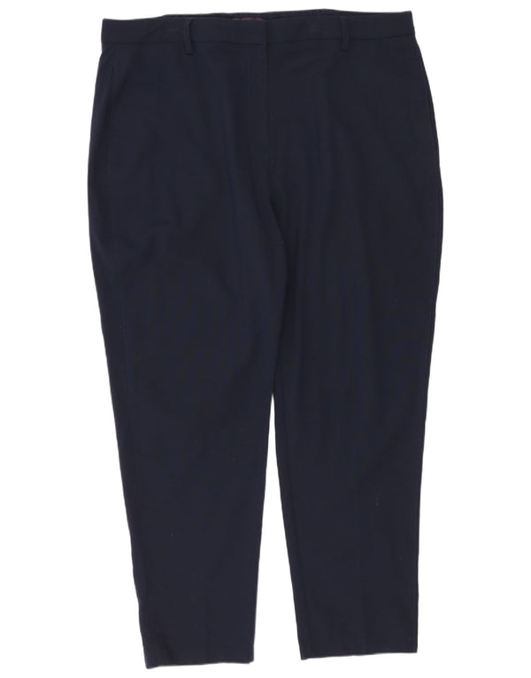 Pantaloni chino corti Marks & Spencer da donna UK 18 XL W36 L26 Blu navy