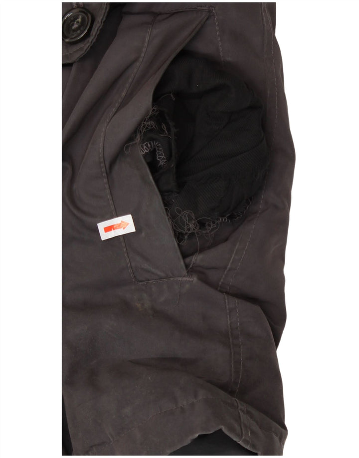 GEOX Mens Hooded Parka Jacket UK 44 2XL Grey Polyester