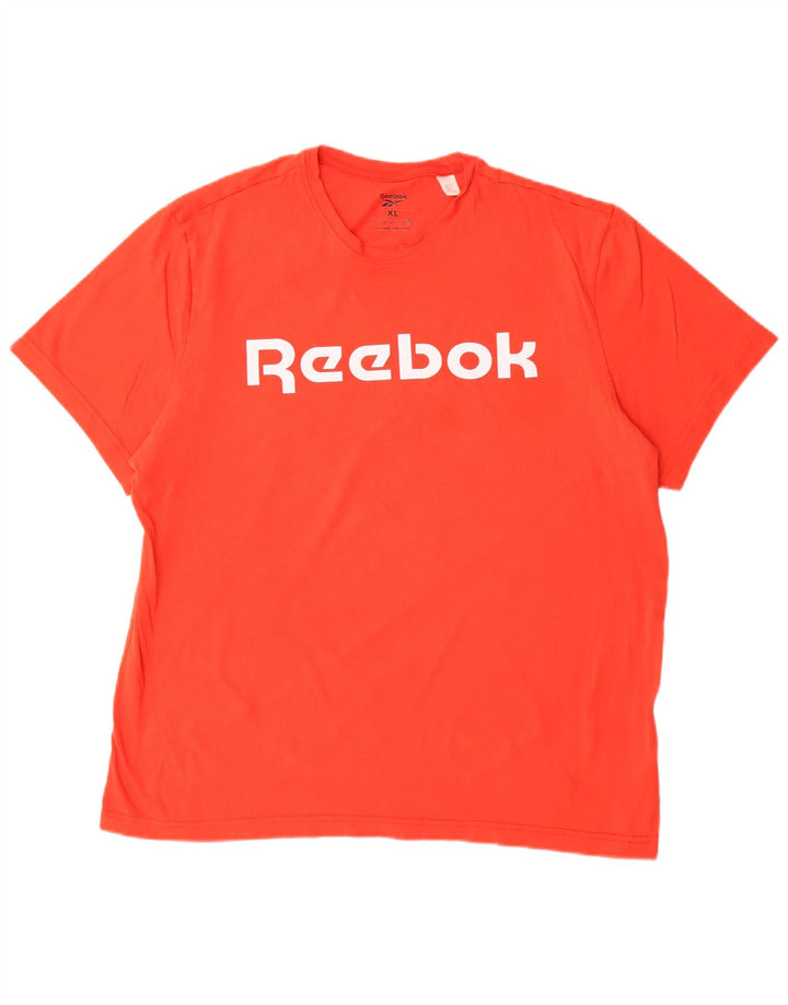 T-shirt grafica da uomo REEBOK Top XL in cotone rosso