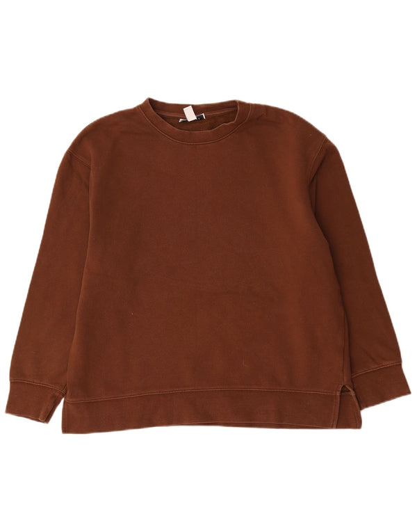 Topshop Felpa da uomo vestibilità ampia maglione piccolo cotone marrone