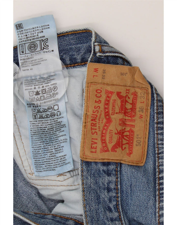 LEVI'S Jeans dritti da uomo 501 W36 L32 cotone blu
