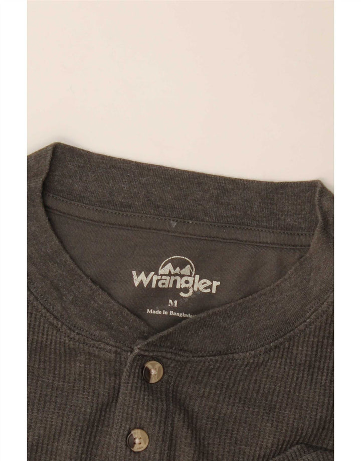Top Wrangler da uomo a maniche lunghe grigio medio
