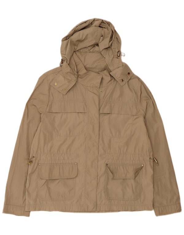 Giacca utilitaria con cappuccio da donna Zara UK 18 XL Poliestere beige