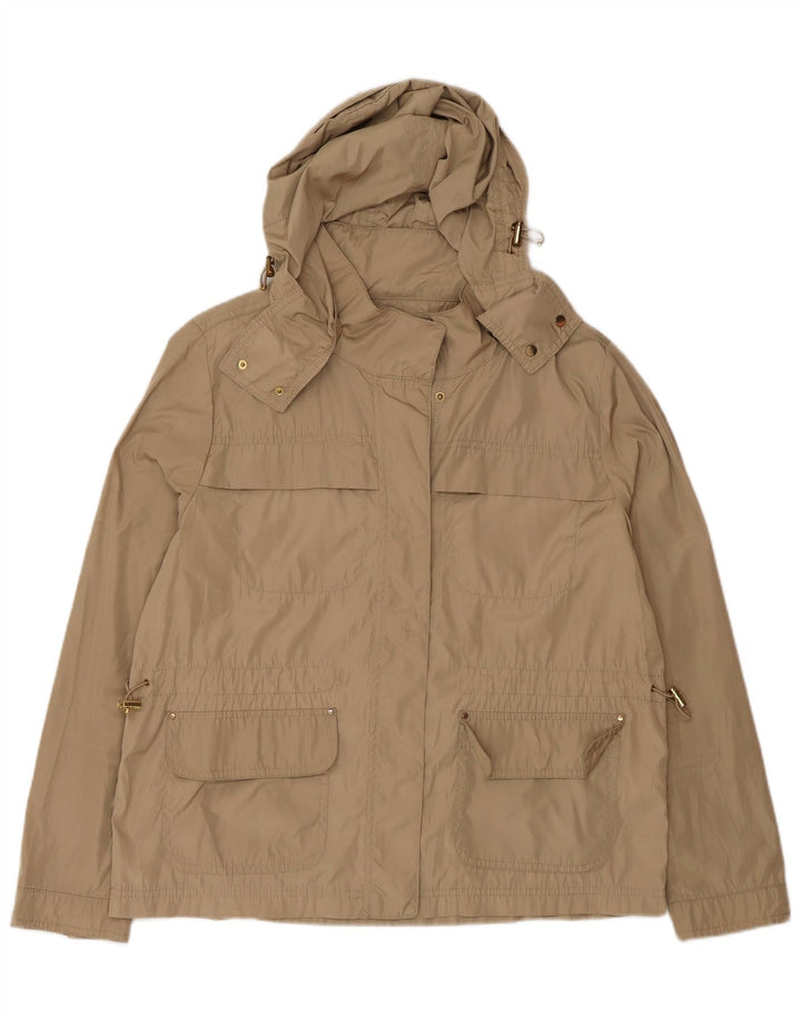 Giacca utilitaria con cappuccio da donna Zara UK 18 XL Poliestere beige