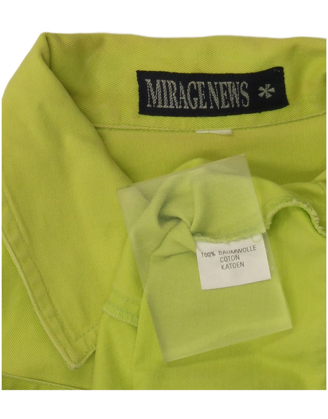 Gilet in denim corto da donna Mirage UK 12 cotone verde medio