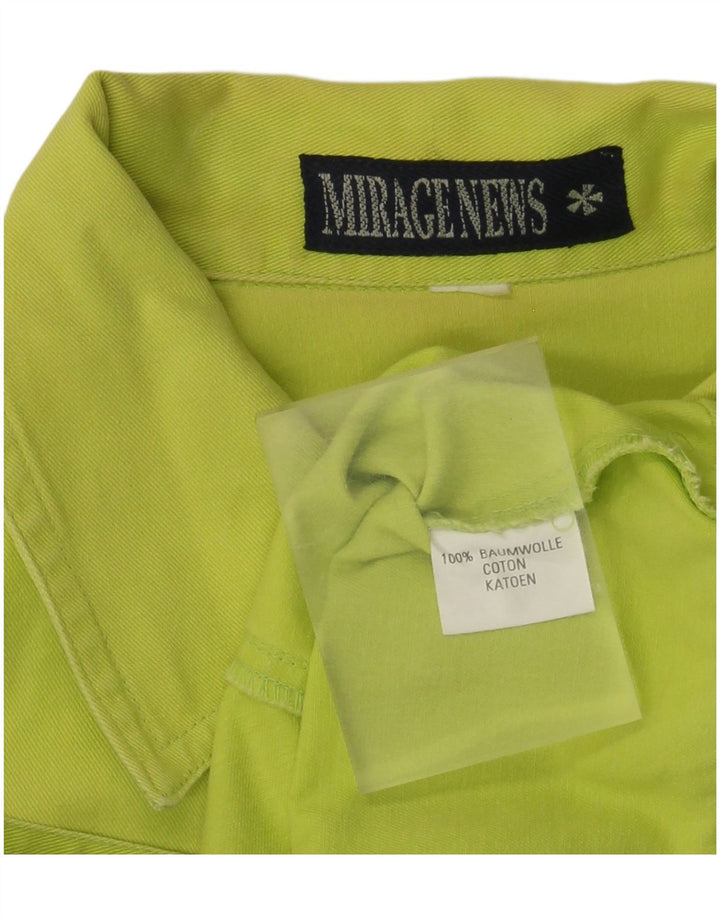 Gilet in denim corto da donna Mirage UK 12 cotone verde medio