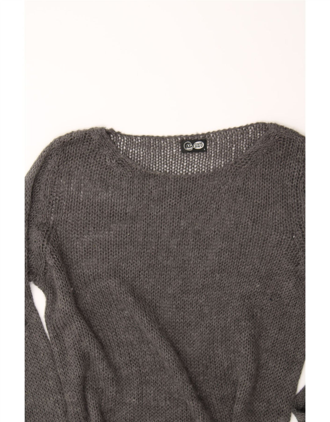 CHEAP MONDAY Womens Boat Neck Jumper Sweater UK 16 Large Grey Vintage Cheap Monday and Second-Hand Cheap Monday from Messina Hembry 