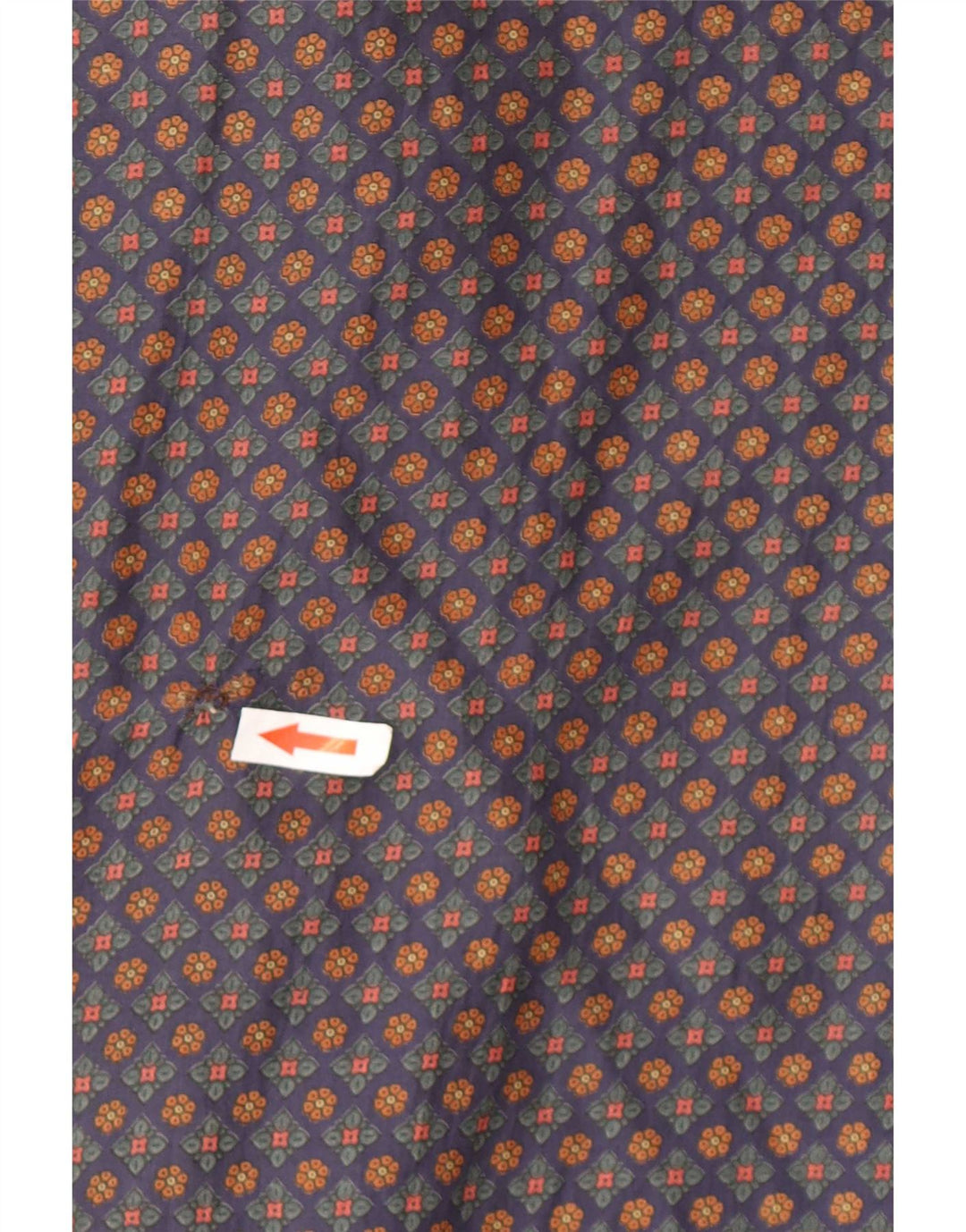 Camicia a maniche corte da uomo Van Zon Large in seta floreale blu navy