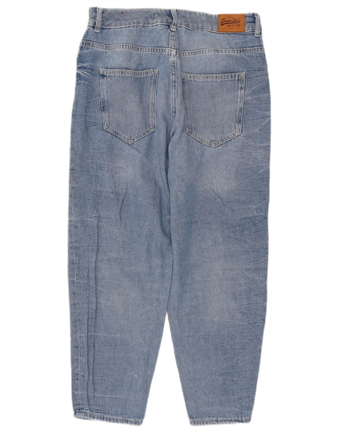 Jeans slim crop a vita alta rubino da donna Superdry W30 L24 cotone blu
