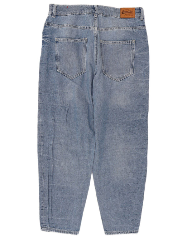 Jeans slim crop a vita alta rubino da donna Superdry W30 L24 cotone blu
