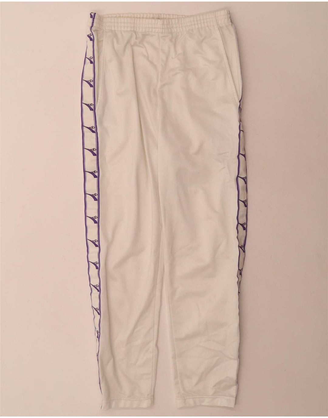 Pantaloni da tuta grafici da donna Diadora UK 10 Small Poliestere bianco