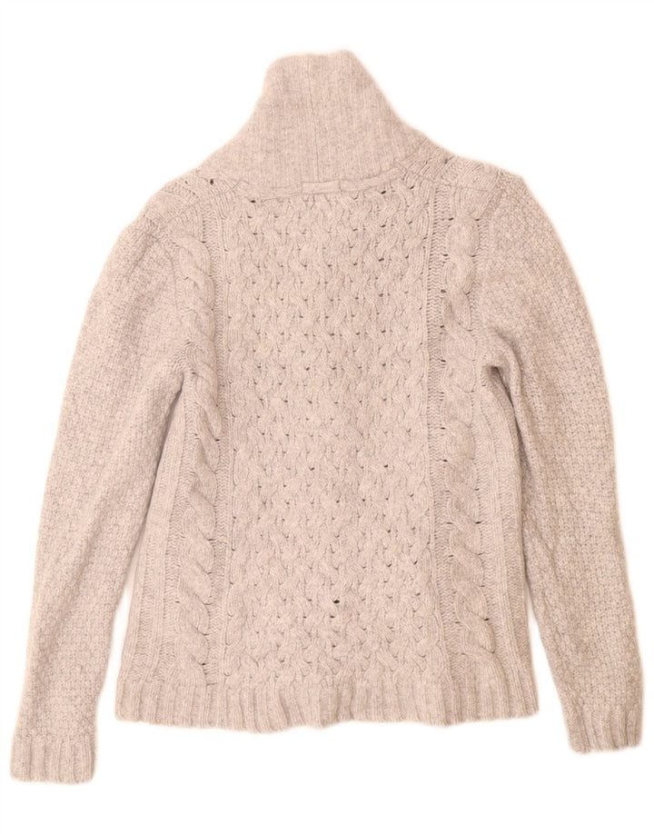 Maglione cardigan da uomo Woolrich in lana grigio medio