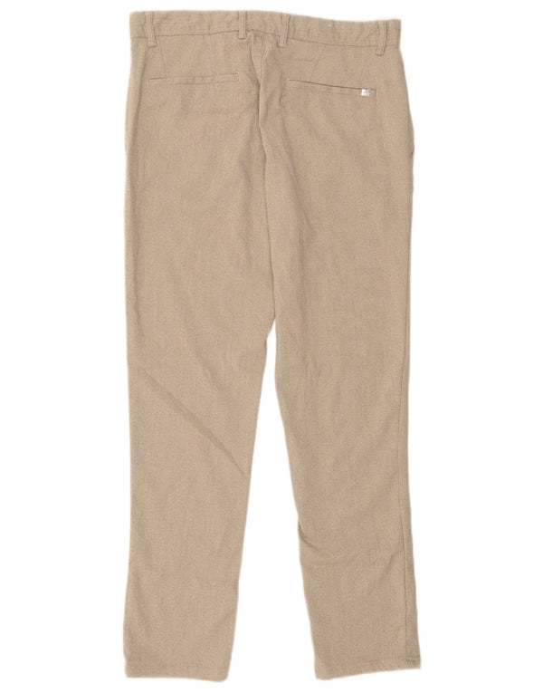 Pantaloni chino dritti da uomo Zara EU 40 medio W31 L28 poliestere beige