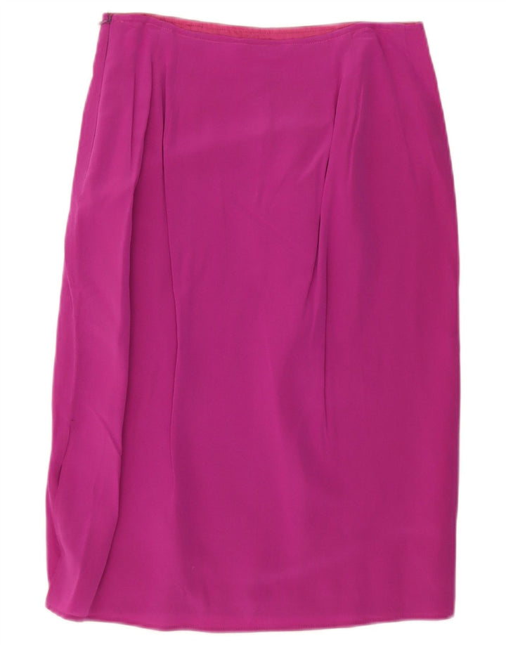 Gonna dritta vintage da donna W28 rosa medio