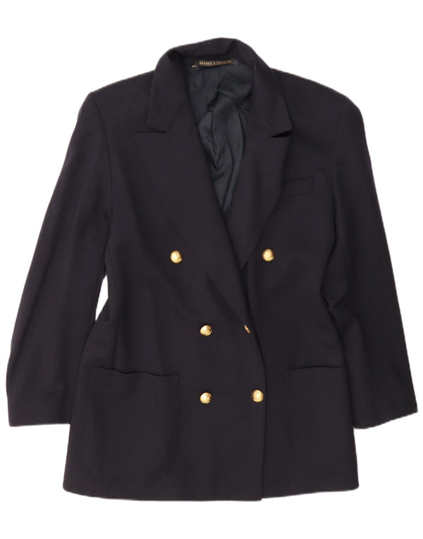 Giacca blazer oversize da donna Marks & Spencer UK 10 piccola blu navy