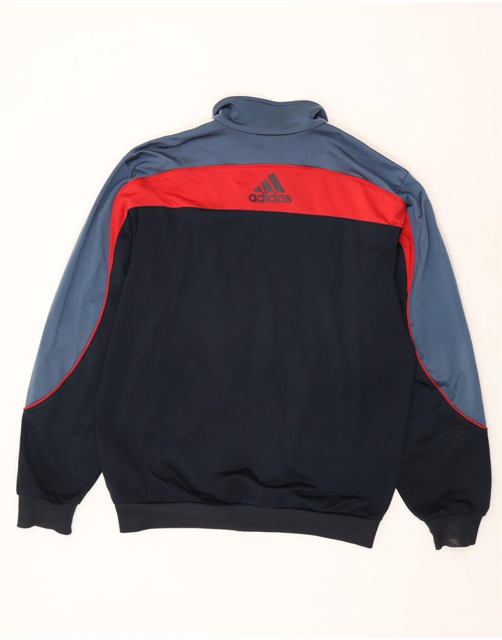 Adidas Giacca da uomo con grafica grafica, giacca grande, poliestere color block nero