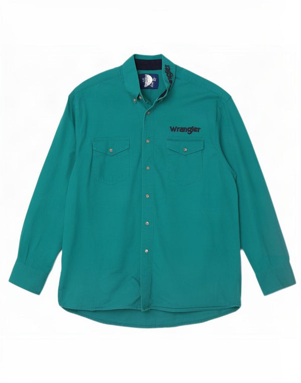 Camicia grafica western da uomo Wrangler grande cotone verde