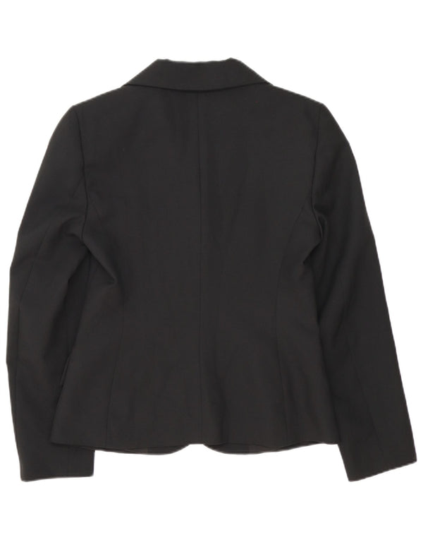 Giacca Blazer a 3 Bottoni da Donna Benetton IT 42 Medio Nero Poliestere