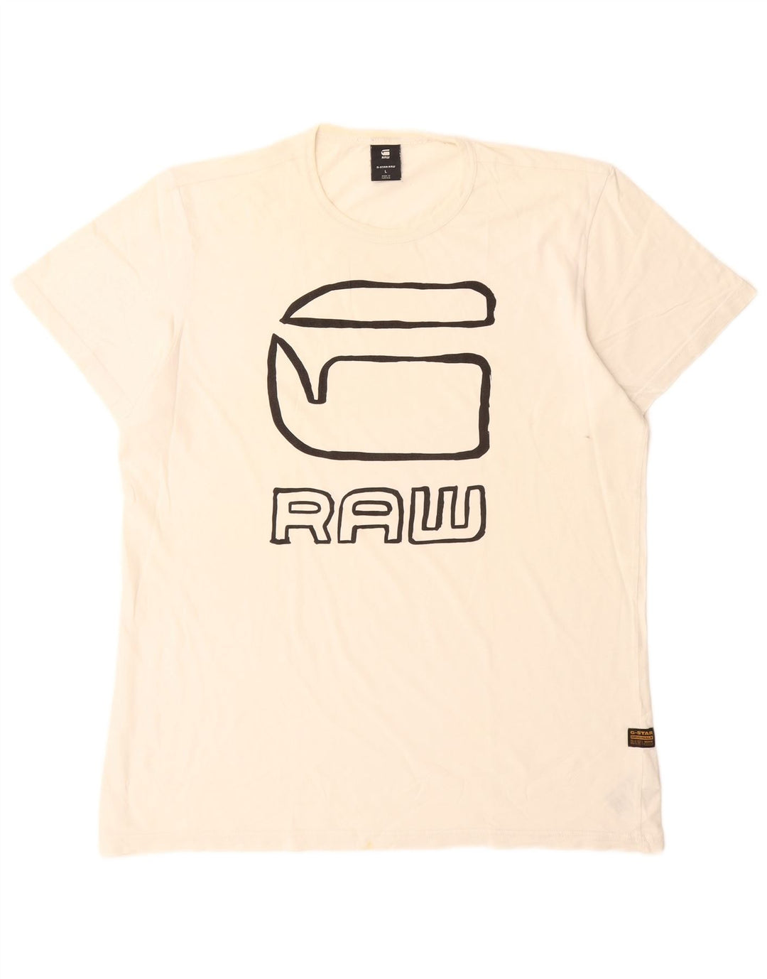 T-shirt grafica da uomo G-Star Top grande in cotone bianco