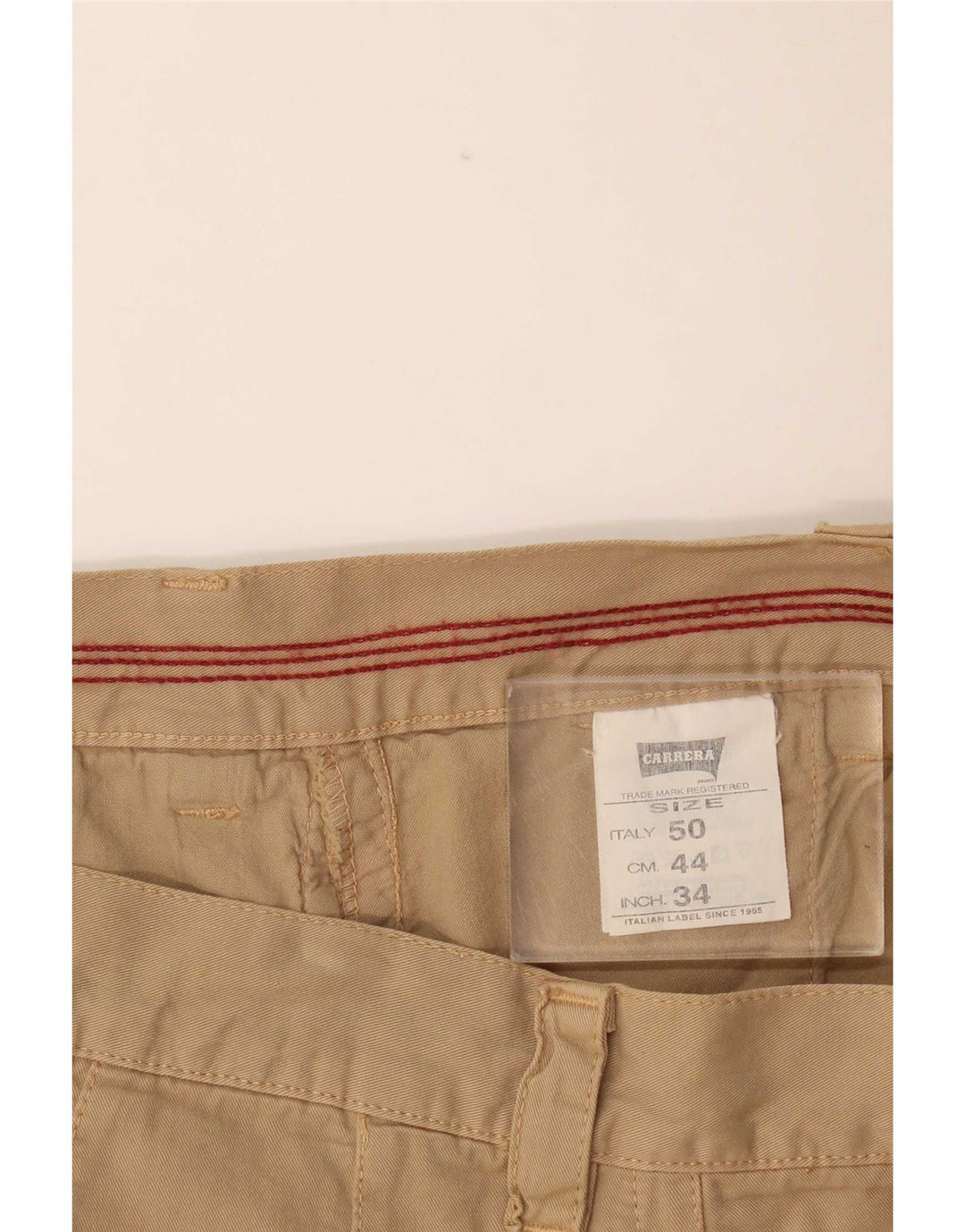 Pantaloni cargo dritti da donna Carrera W34 L27 cotone beige
