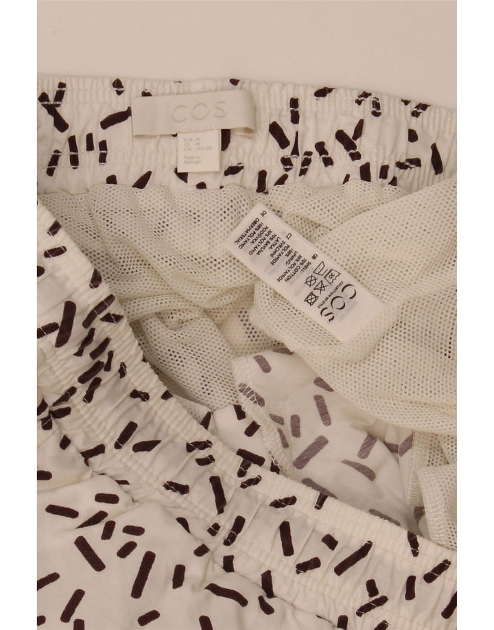 Pantaloncini da bagno da uomo Cos cotone geometrico bianco medio