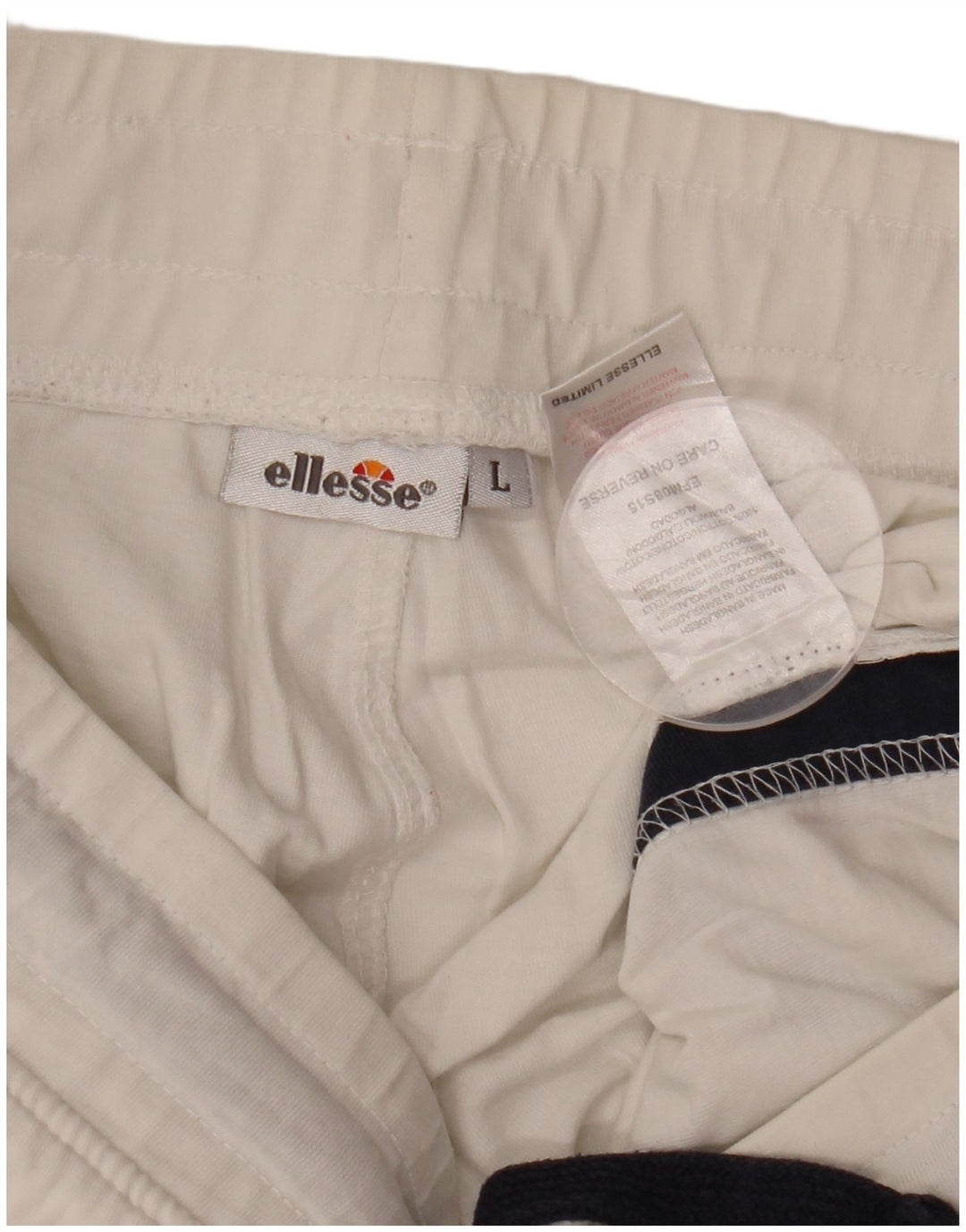Pantaloncini sportivi grafici da donna Ellesse UK 16 grandi cotone bianco