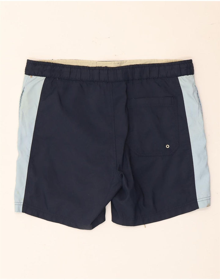 Pantaloncini da bagno da uomo Champion Large blu navy color block in poliammide