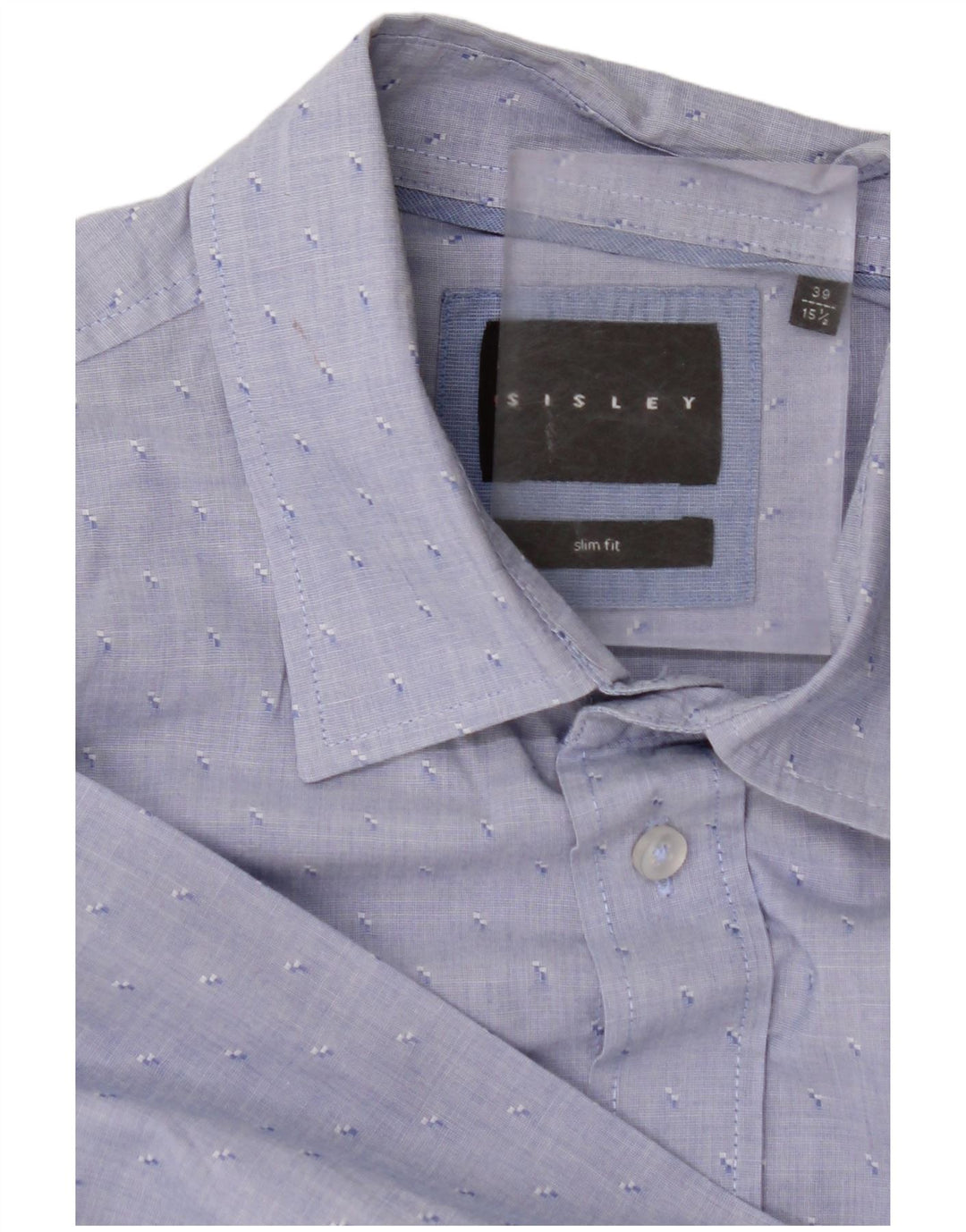 Camicia slim fit da uomo SISLEY taglia 39 15 1/2 blu medio maculato