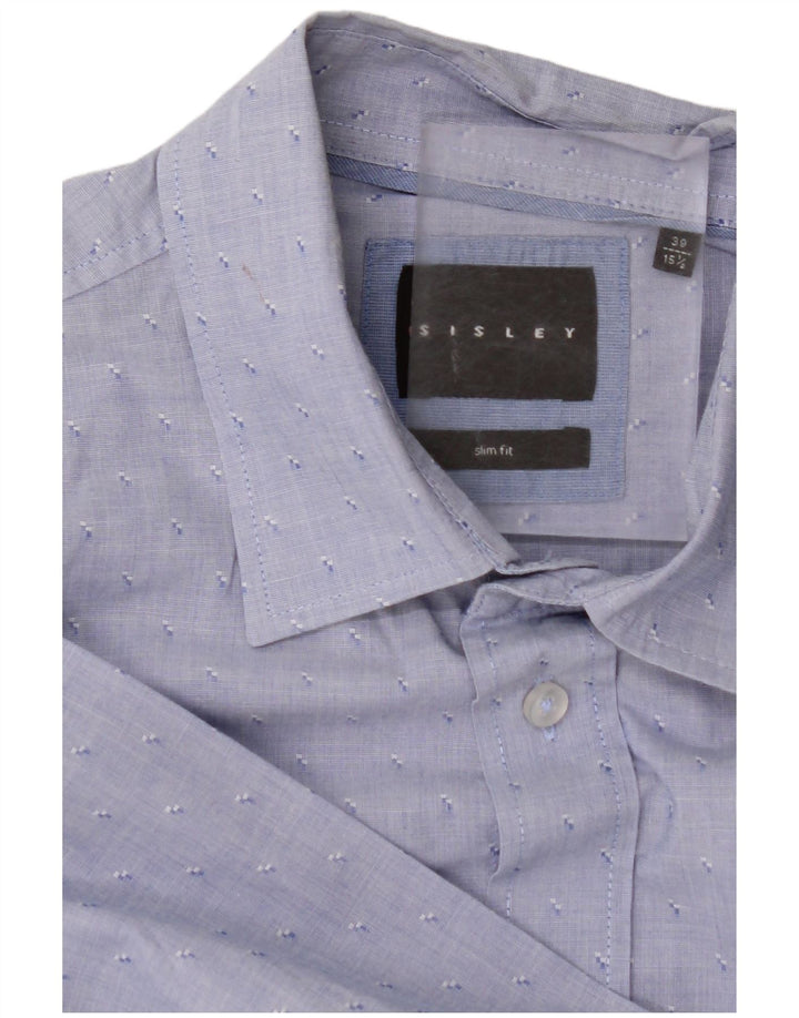 Camicia slim fit da uomo SISLEY taglia 39 15 1/2 blu medio maculato
