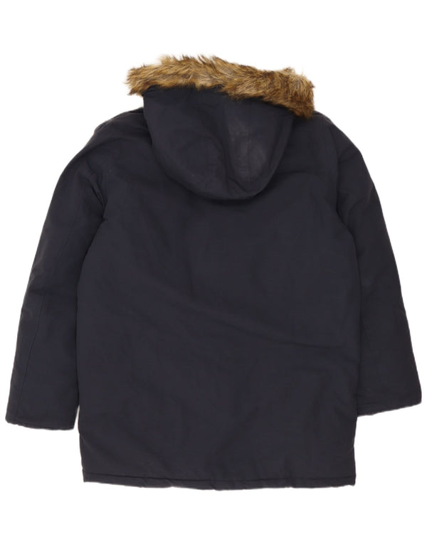 Cappotto imbottito con cappuccio CHAMPION per ragazzi 11-12 anni, cotone blu navy grande