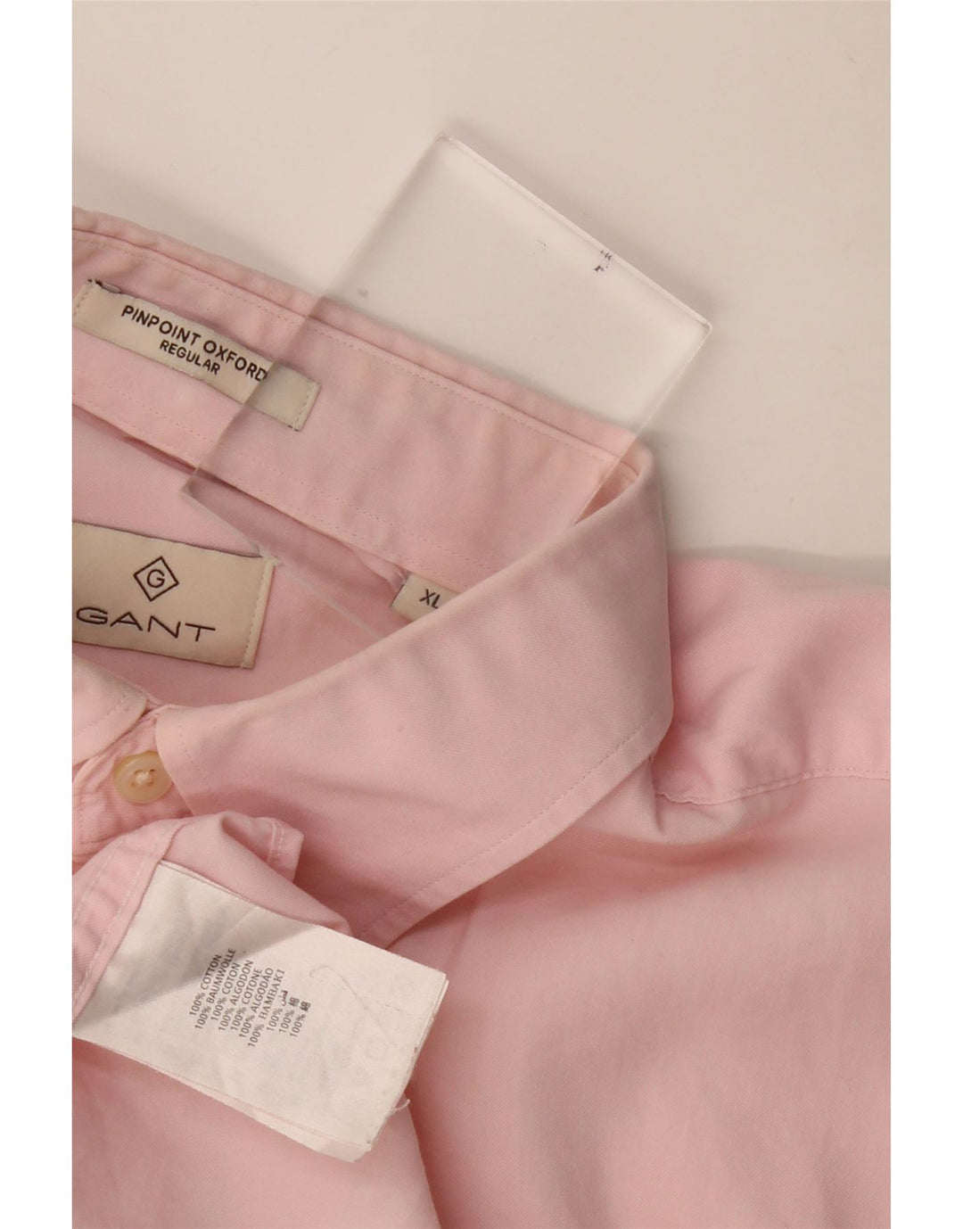 Camicia GANT da uomo vestibilità regolare XL in cotone rosa