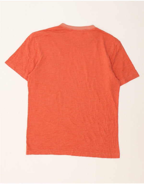 T-shirt da uomo Regular Fit Lacoste taglia 3 piccola in cotone gessato arancione