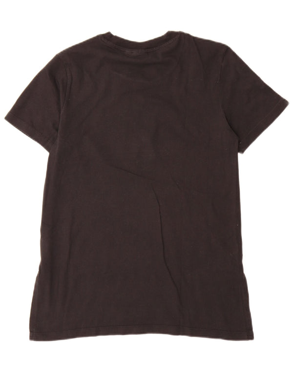 T-shirt grafica da donna Adidas Top UK 10 piccola in cotone nero