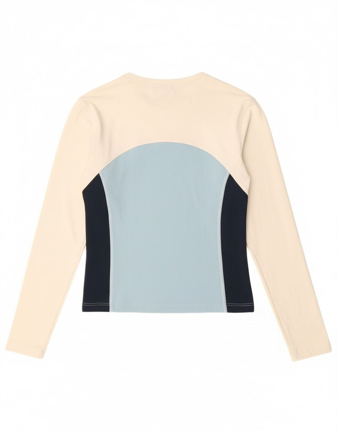 Top corto grafico da donna Fila manica lunga IT 40/42 Small White Colourblock