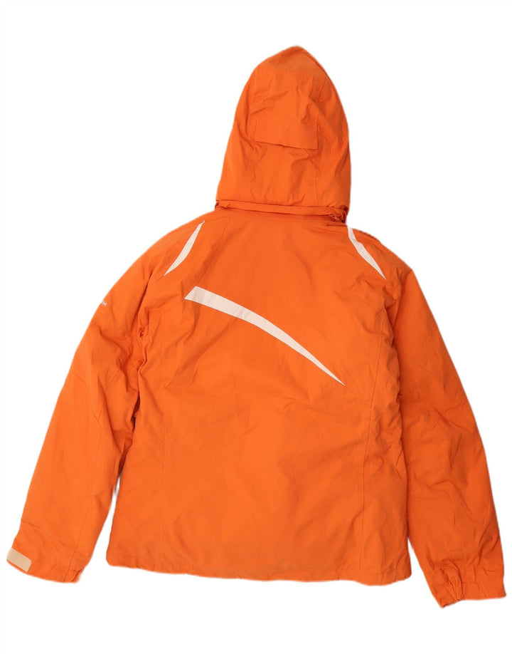 Giacca da sci con cappuccio Columbia da donna in titanio UK 14 Colorblock arancione medio