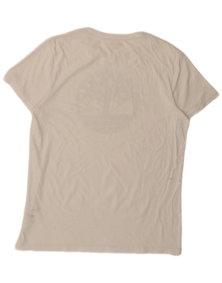 T-shirt grafica da uomo Timberland Top grande in cotone bianco