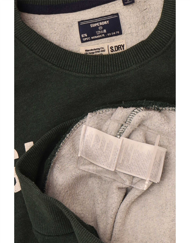 Felpa grafica da uomo Superdry Maglione grande cotone verde