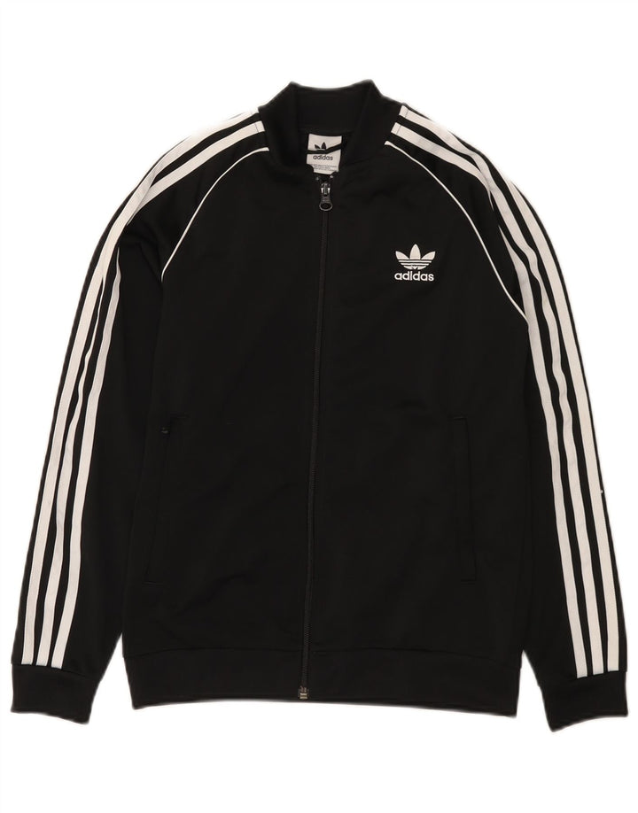 Giacca da tuta da ragazzo Adidas 11-12 anni in poliestere nero