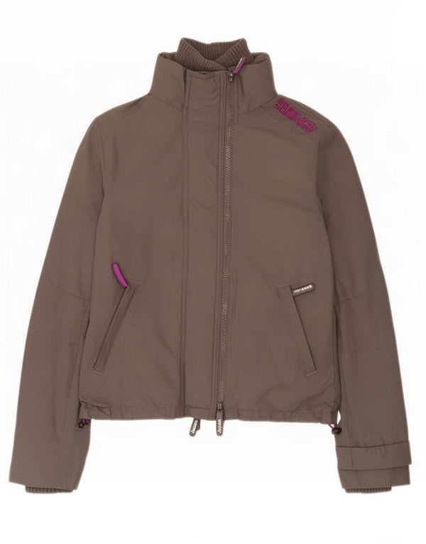 Giacca a vento da donna Superdry The Windcheater Graphic Windbreaker UK 10 Small Grigio