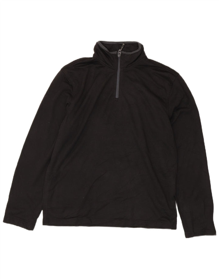 Top da tuta pullover con zip e collo da uomo Starter UK 38/40 medio nero
