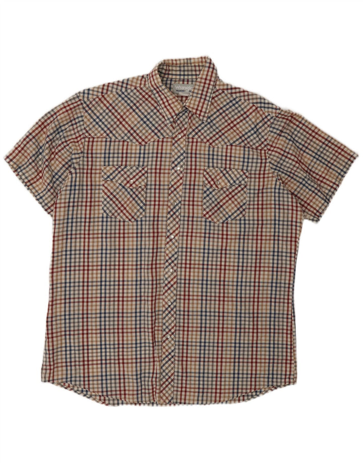 Camicia a maniche corte da uomo Wrangler XL a quadretti multicolore