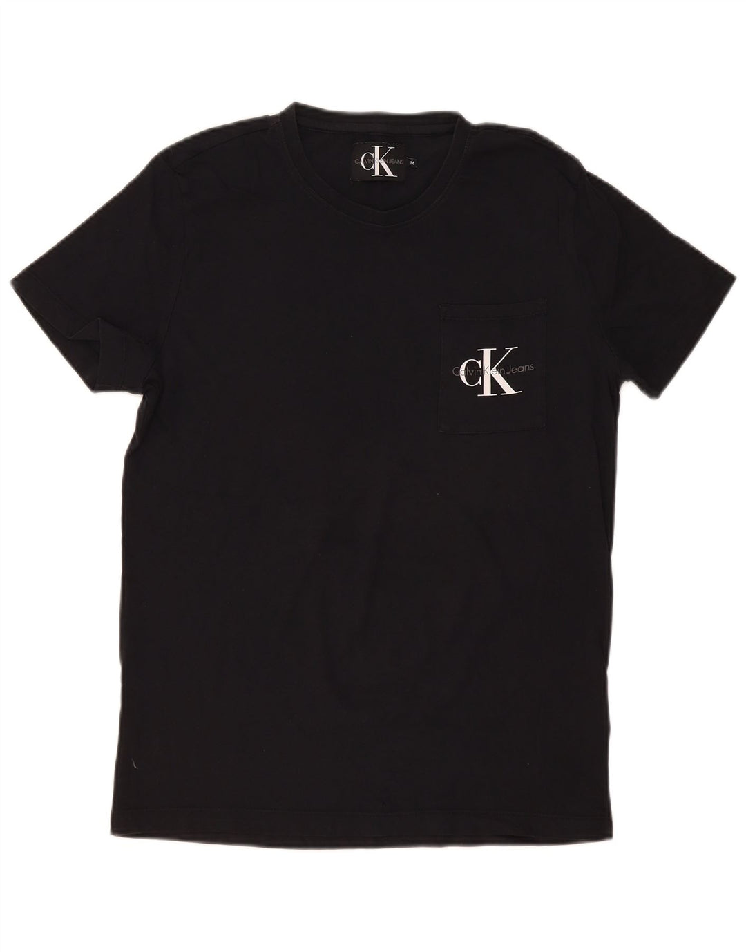 T-shirt grafica da uomo Calvin Klein Top in cotone nero medio