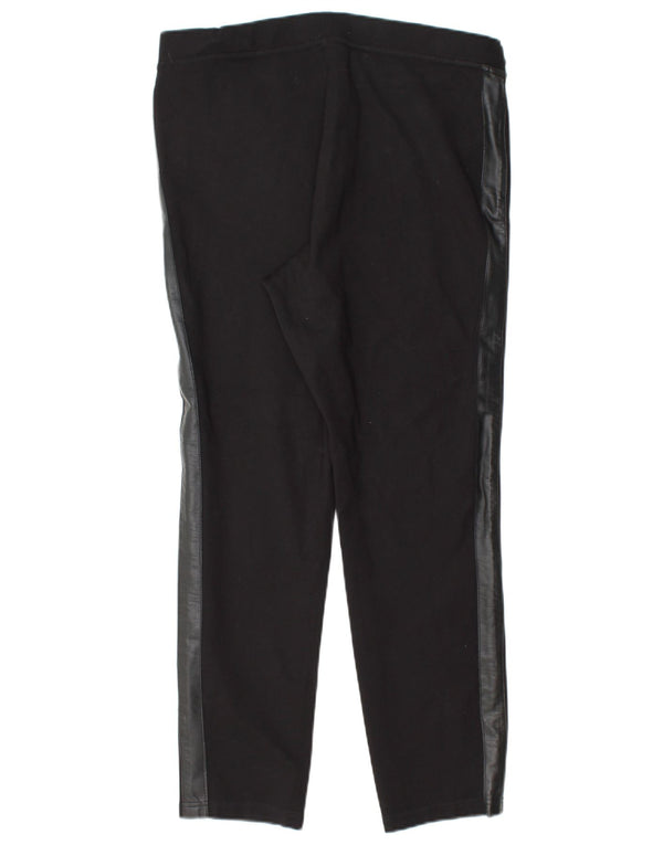 DKNY Womens Leggings UK 16 Large Black Rayon