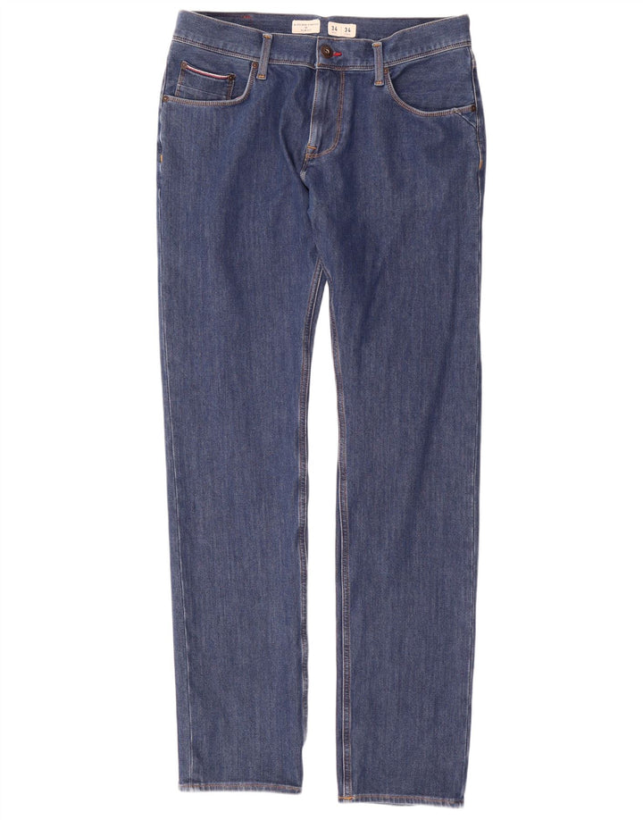 Tommy Hilfiger Uomo Bleecker Slim Jeans W34 L34 Cotone Blu