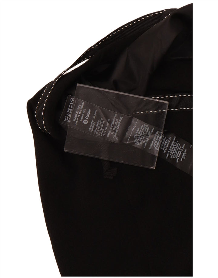 Gonna a trapezio da donna Marks & Spencer UK 10 piccola W30 poliestere nero